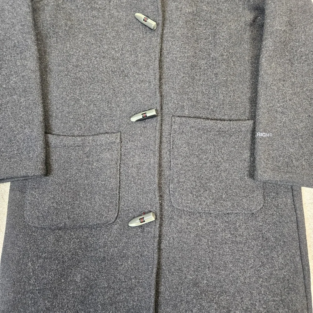 Woolrich Women Charcoal Hooded Duffle Coat‎ Toggle Closure Heritage Americana S
